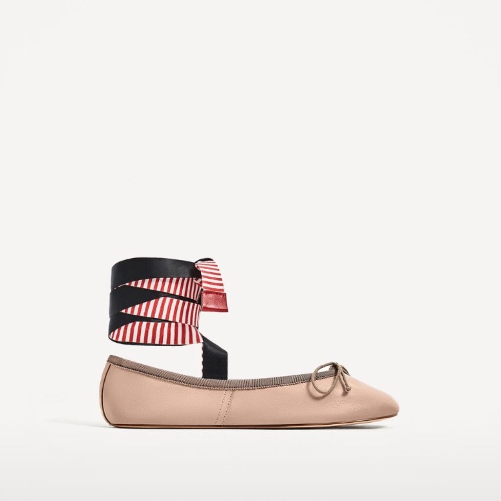 Zara Leather Ballerinas